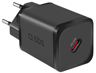 Ładowarka sieciowa SBS 45W GaN PD USB-C Black (TETRGAN1C45W)