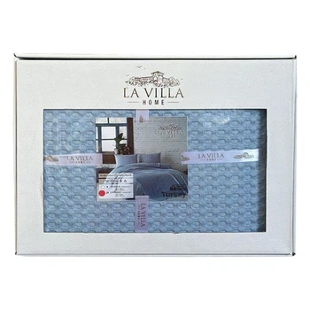 Вафельная простынь LaVilla голубая 160х240 в коробке