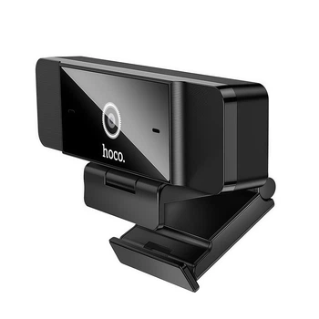 Веб камера для компьютера HOCO Computer Camera (Full HD, 2 МП, микрофон). Black