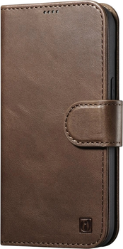 Etui z klapką iCarer Oil Wax Premium Leather 2in1 Wallet Case z RFID do Apple iPhone 14 Pro Brown (WMI14220722-BN)