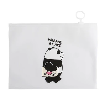 Папка прозрачная, пенал, косметичка, с бегунком А5 Pan Pan «We Bare Bears» (Пан Пам «Мы обычные медведи»)
