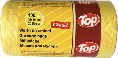 Пакеты для мусора Toppack MIX 20л 67шт желтый 45*50