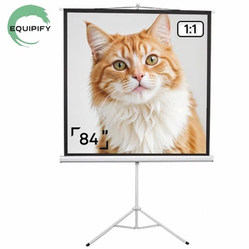 Проекційний екран EQUIPIFY SRM-1101 мобільний тринога 84" 150x150см 1:1