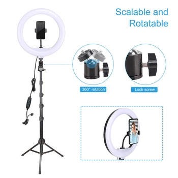 Держатель с кольцевым освещением Bluetooth 12" YQ-320b light set (Kit1) |170cm Stand, USB Powered,