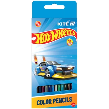 Набір кольорових олівців двосторонніх Kite Hot Wheels HW25-054 24 кольори 12 шт 5122902