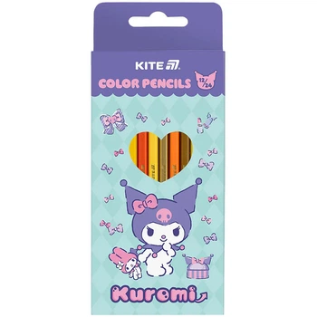Набір кольорових олівців двосторонніх Kite Kuromi HK25-054-2 24 кольори 12 шт 5122901