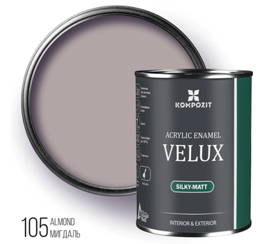 Емаль акрилова VELUX мигдаль 105, шовковисто-матовий, 0,75 л