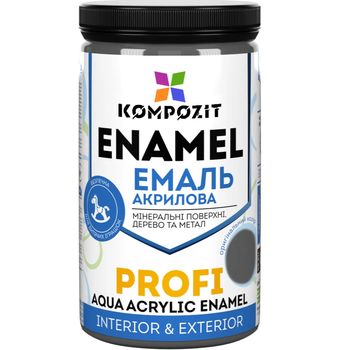 Эмаль акриловая "PROFI" серая глянцевая 0,7 л