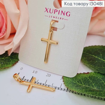 Крестик классический, 2,5*1,3см, Xuping 18K