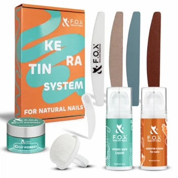 Набор Кератиновая система для натуральных ногтей F.O.X Keratin System for natural nails 1 шт
