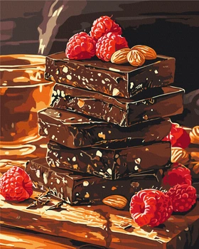 Картина по номерам Brushme Шоколад с орешками и фруктами 40x50 см BS54451