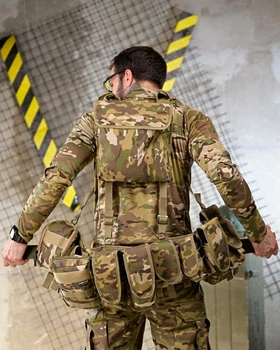 Разгрузочный пояс RPS Attack Мультикам Cordura 500D с подсумками MOLLE аптечка подгранатник