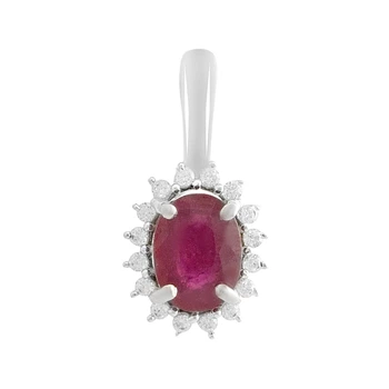 Серебряная подвеска с рубином 1.286ct (2187844)