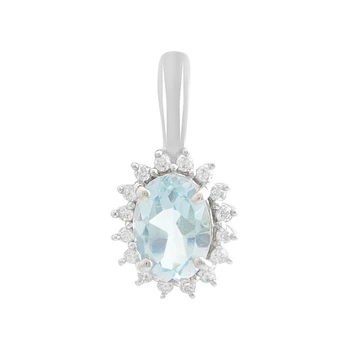 Серебряная подвеска с топазом 1.079ct (2188490)