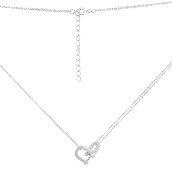 Серебряное колье с фианитами, вес изделия 4,53 гр (2191865)