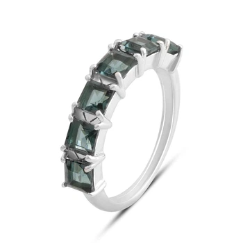 Срібна каблучка з топазом Лондон Блю 1.925ct, вага виробу 3,17 гр (2178316)