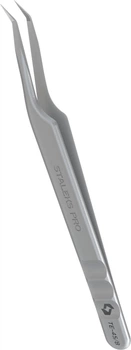 Пинцет профессиональный с насечками для ресниц Staleks Pro Expert 45 Type 8 mini L (TE-45/8) (4820241069668)