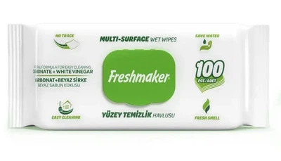 Влажные салфетки для уборки в доме Freshmaker Green 100шт
