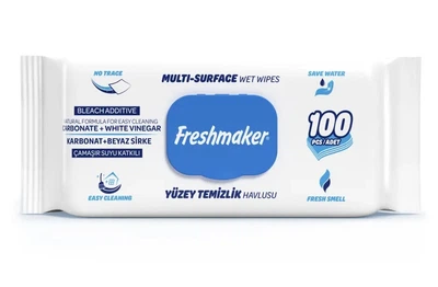 Влажные салфетки для уборки в доме Freshmaker Blue 100шт