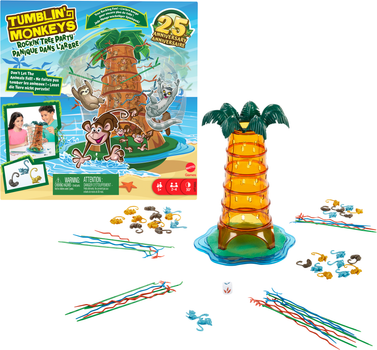 Настольная игра Mattel Games Обезьянки-акробатки на дереве (HTW65)