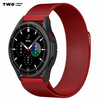 Ремешок миланская петля для Samsung Galaxy Watch 4 Classic 40mm/42mm/46mm Красный