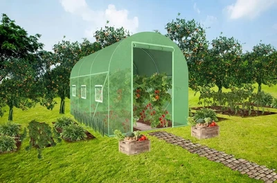 Арковий парник теплиця 6 м² 3×2×2 м, з оцинкованим каркасом, армованою плівкою, УФ-захистом та вентиляцією — міцність, комфорт