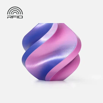 Пластик Bambu Lab PLA Silk multi Color з бабіною 1 кг Neon city (Синій-Розовий)