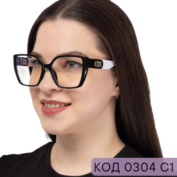 Женские очки с прочной пластиковой оправой для чтения плюс и минус. Код 0304 белый +2.0