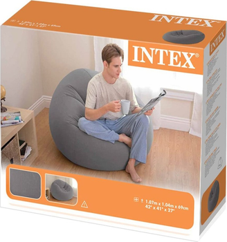 Надувний крісло пуф Intex 68579 (6941057402758)
