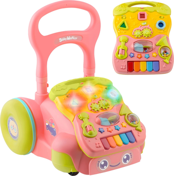 Навчальні ходунки з музикою Ricokids 2 в 1 RK-744 Рожеві (5903890616397)