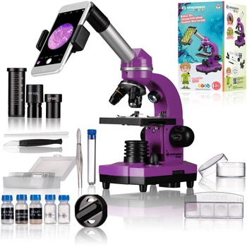 Мікроскоп Bresser Junior Biolux SEL 40x-1600x Purple з адаптером для смартфона