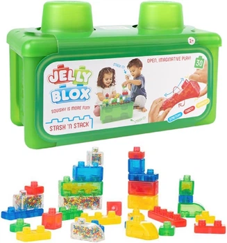 Конструктор Футляр для хранения Stash 'N Stack 2-в-1, содержащий 30 блоков Jelly blocks
