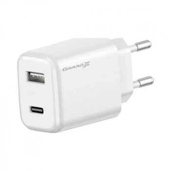 Зарядний пристрій Grand-X CH-890 Fast Charge 1xUSB-C PD20W + 1xUSB QC4.0 + AFC SCP FCP Black (CH-890) (256562)