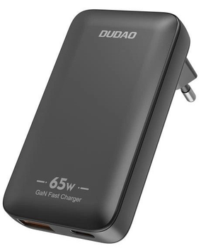 Ładowarka sieciowa Dudao A65Q 65W PD USB-A / USB-C Ultracienka EU/US Black (6976625333868)