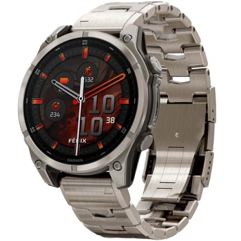 Смарт-часы Garmin Fenix 8 47mm AMOLED Sapphire Titanium with Vented Titanium Bracelet (010-02904-40)