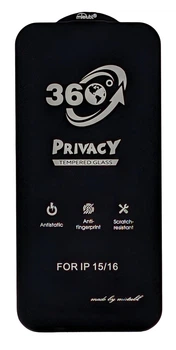 Защитное стекло Privacy 360 для Apple iPhone 15 Pro Max антишпион black