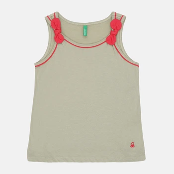 Детская майка для девочки United Colors of Benetton 162 351 122-128 см Хаки (2200004415451)