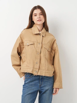 Джинсовая куртка женская Veto Jeans 190140 S Светло-коричневая (2200005035627)