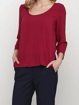 Блузка женская United Colors of Benetton 159394 XS Бордовая (2200004325248)