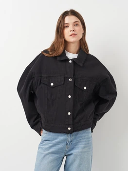 Куртка джинсова жіноча Veto Jeans 190141 S Чорна (2200005035672)