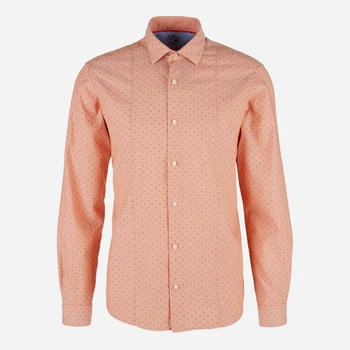 Рубашка хлопковая мужская s.Oliver 175211 S Оранжевая (LV2200004673745)