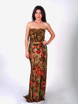 Платье длинное летнее женское Mango 120 575 L Разноцветное (2200003406924)