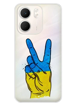 Чехол ПринтОК для Oppo A5x из силикона с патриотическим рисунком - Peace in Ukraine!