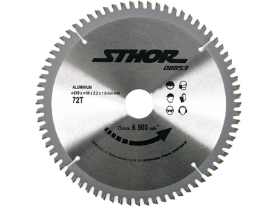 Пильный диск для алюминия Ø= 210/30 мм, h= 2,2 мм, 72 зуба STHOR (08853)