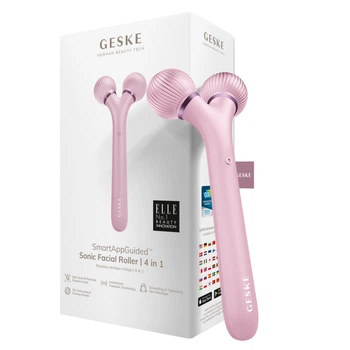 Електронний ультразвуковий ролик для обличчя GESKE Sonic Facial Roller pink (HB0181)