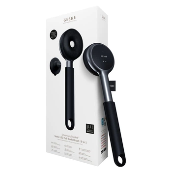 Звукова світлодіодна щітка для всього тіла GESKE Sonic LED Full-Body Brush&Intensive Exfoliator black (HB0385)