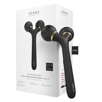 Електронний ультразвуковий ролик для обличчя та тіла GESKE Sonic Facial&Body Roller gray (HB0030)