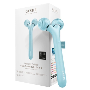 Електронний ультразвуковий ролик для обличчя GESKE Sonic Facial Roller turquoise (HB0180)