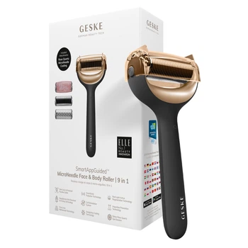 Ролер для голкової мезотерапії обличчя та тіла GESKE MicroNeedle Face&Body Roller gray (HB0207)