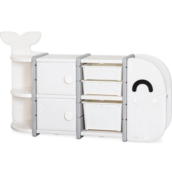 Дитячий стелаж Mealux Swimo White (арт. KD-E017 White)